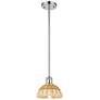 Ballston Bristol Natural II 8"W Polished Chrome Stem Hung Mini Pendant