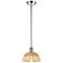 Ballston Bristol Natural II 8"W Polished Nickel Stem Hung Mini Pendant