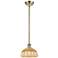 Ballston Bristol Natural II 9"W Antique Brass Stem Hung Mini Pendant