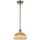 Ballston Bristol Natural II 9"W Antique Copper Stem Hung Mini Pendant