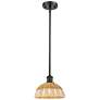 1_Ballston Bristol Natural II 9"W Oiled Bronze Stem Hung Mini Pendant