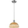 1_Ballston Bristol Natural II 9"W Polished Chrome Cord Hung Mini Pendant