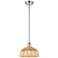 Ballston Bristol Natural II 9"W Polished Chrome Stem Hung Mini Pendant