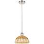 1_Ballston Bristol Natural II 9"W Polished Nickel Cord Hung Mini Pendant