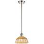 1_Ballston Bristol Natural II 9"W Polished Nickel Stem Hung Mini Pendant