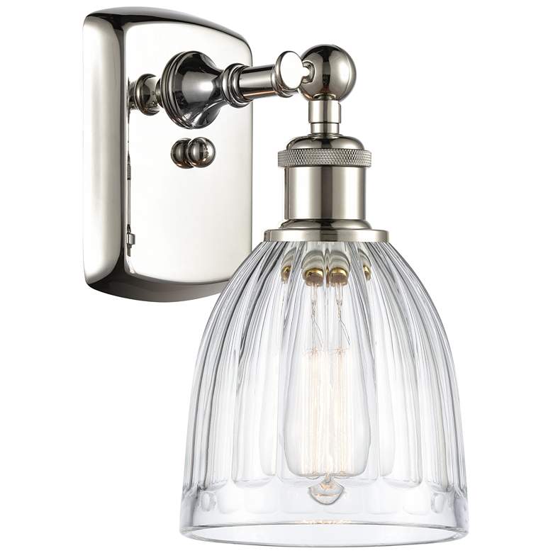 Image 1 Ballston Brookfield 11" High Polished Nickel Wall Sconce