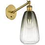 Ballston Brookhaven Almond 13"H Brushed Brass Swivel Sconce w/ Slate Shade