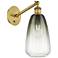 Ballston Brookhaven Almond 13"H Brushed Brass Swivel Sconce w/ Slate Shade