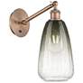 Ballston Brookhaven Almond 13"H Copper Swivel Sconce With Slate Shade