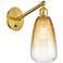 Ballston Brookhaven Almond 13"H Gold Swivel Sconce w/ Amber Shade