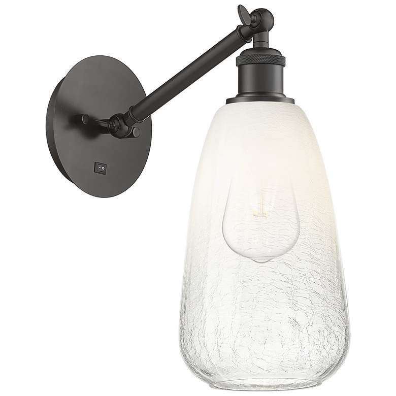 Image 1 Ballston Brookhaven Almond 13"H Oiled Bronze Swivel Sconce w/ Opal Shade