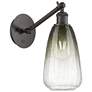 Ballston Brookhaven Almond 13"H Oiled Bronze Swivel Sconce w/ Slate Shade