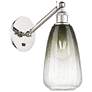 Ballston Brookhaven Almond 13"H Polish Nickel Swivel Sconce w/ Slate Shade