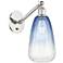 Ballston Brookhaven Almond 13"H Polished Nickel Swivel Sconce w/ Blue Shade