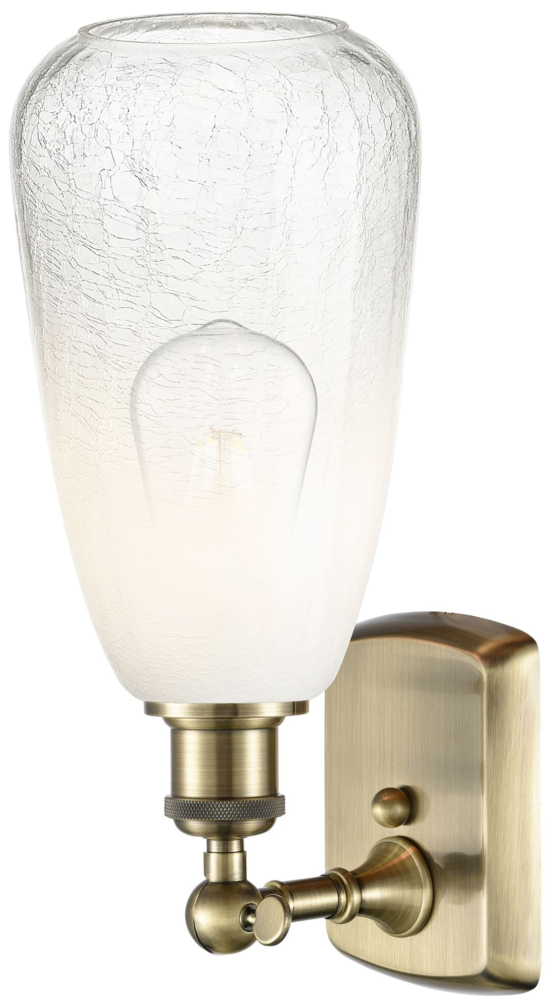 Image 2 Ballston Brookhaven Almond 14"H Antique Brass Sconce With Opal Shade more views