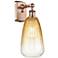 Ballston Brookhaven Almond 14"H Antique Copper Sconce With Amber Shade