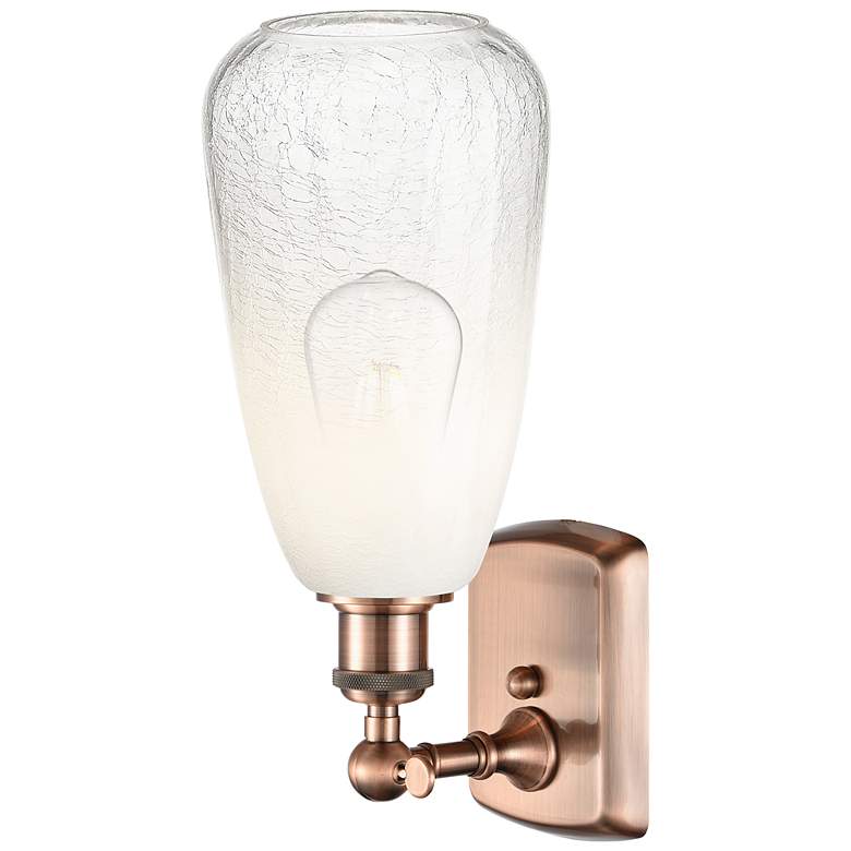 Image 2 Ballston Brookhaven Almond 14"H Antique Copper Sconce With Opal Shade more views