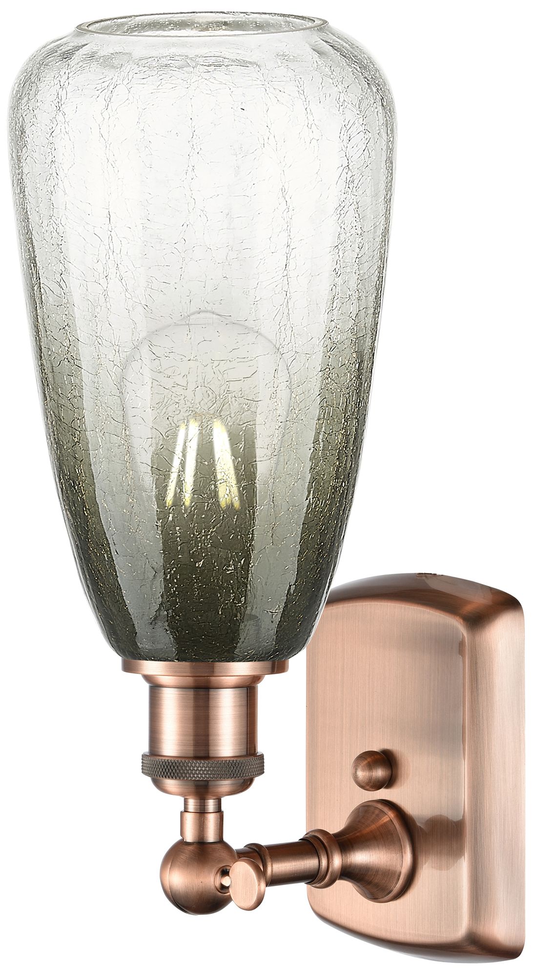 Image 2 Ballston Brookhaven Almond 14"H Antique Copper Sconce With Slate Shade more views