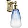 Ballston Brookhaven Almond 14"H Brass Sconce With Sapphire Blue Shade