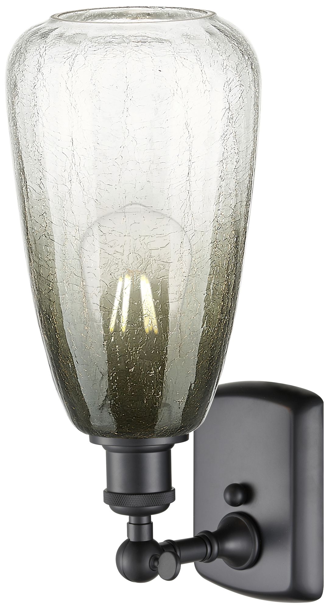 Image 2 Ballston Brookhaven Almond 14"H Matte Black Sconce With Slate Shade more views