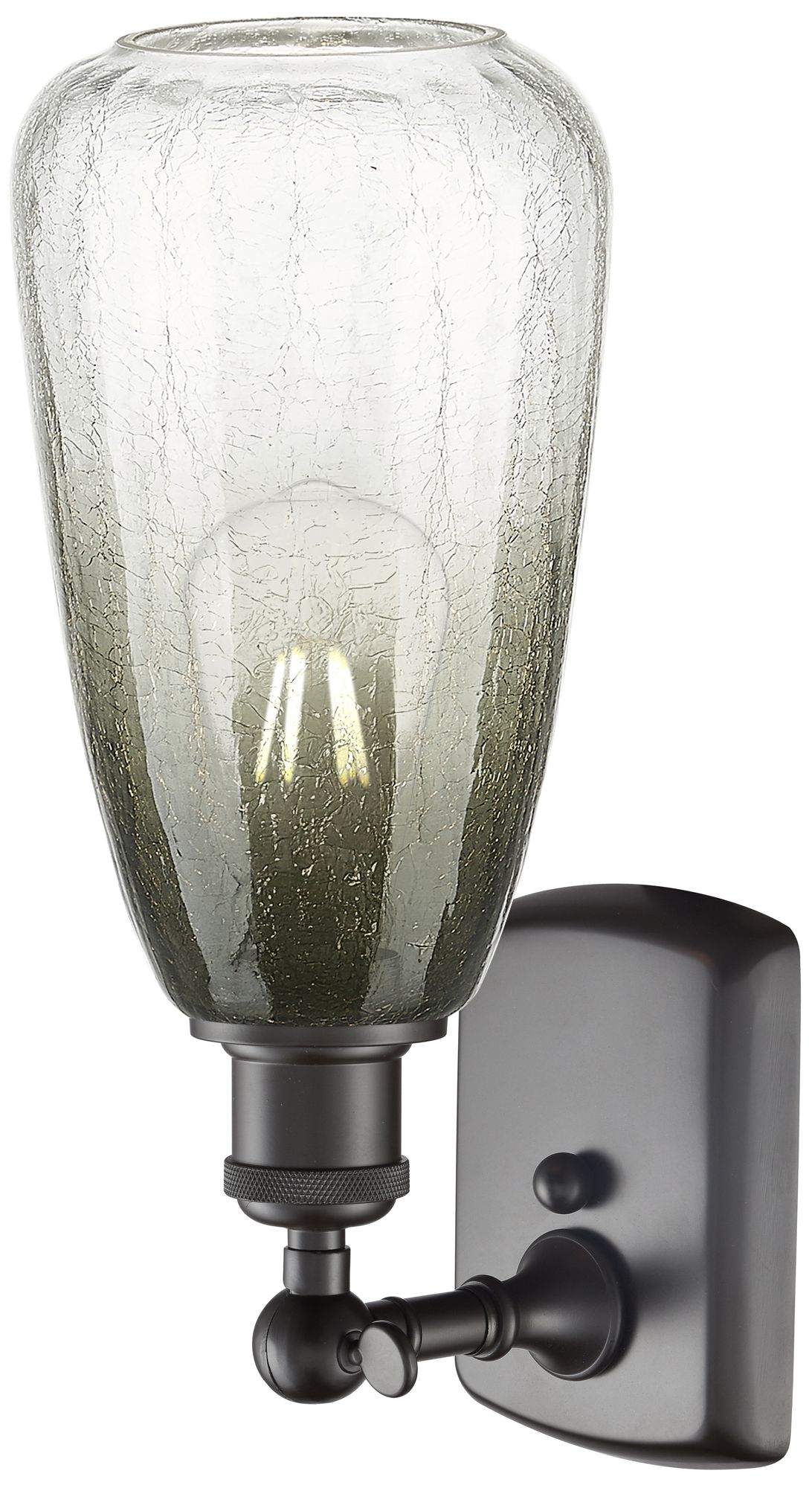 Image 2 Ballston Brookhaven Almond 14"H Oiled Bronze Sconce w/ Slate Shade more views