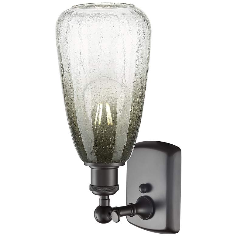 Image 2 Ballston Brookhaven Almond 14"H Oiled Bronze Sconce w/ Slate Shade more views