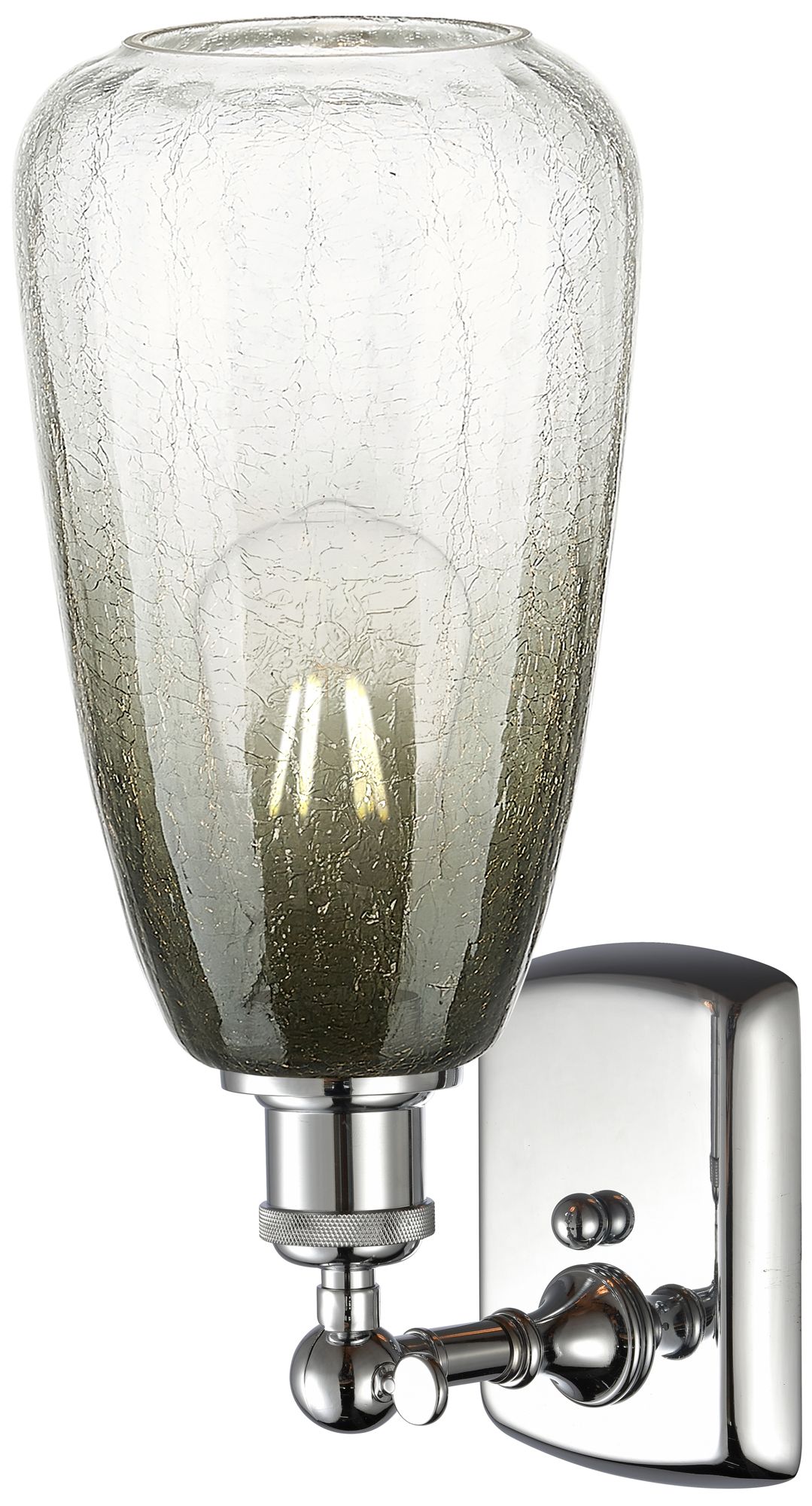 Image 2 Ballston Brookhaven Almond 14"H Polished Chrome Sconce w/ Slate Shade more views