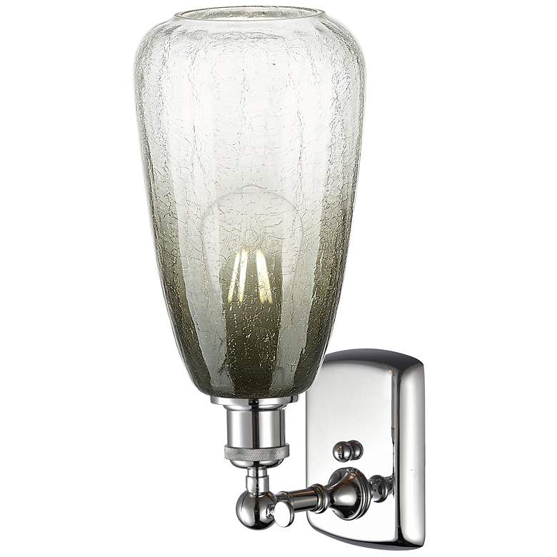 Image 2 Ballston Brookhaven Almond 14"H Polished Chrome Sconce w/ Slate Shade more views
