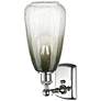 2_Ballston Brookhaven Almond 14"H Polished Chrome Sconce w/ Slate Shade more views