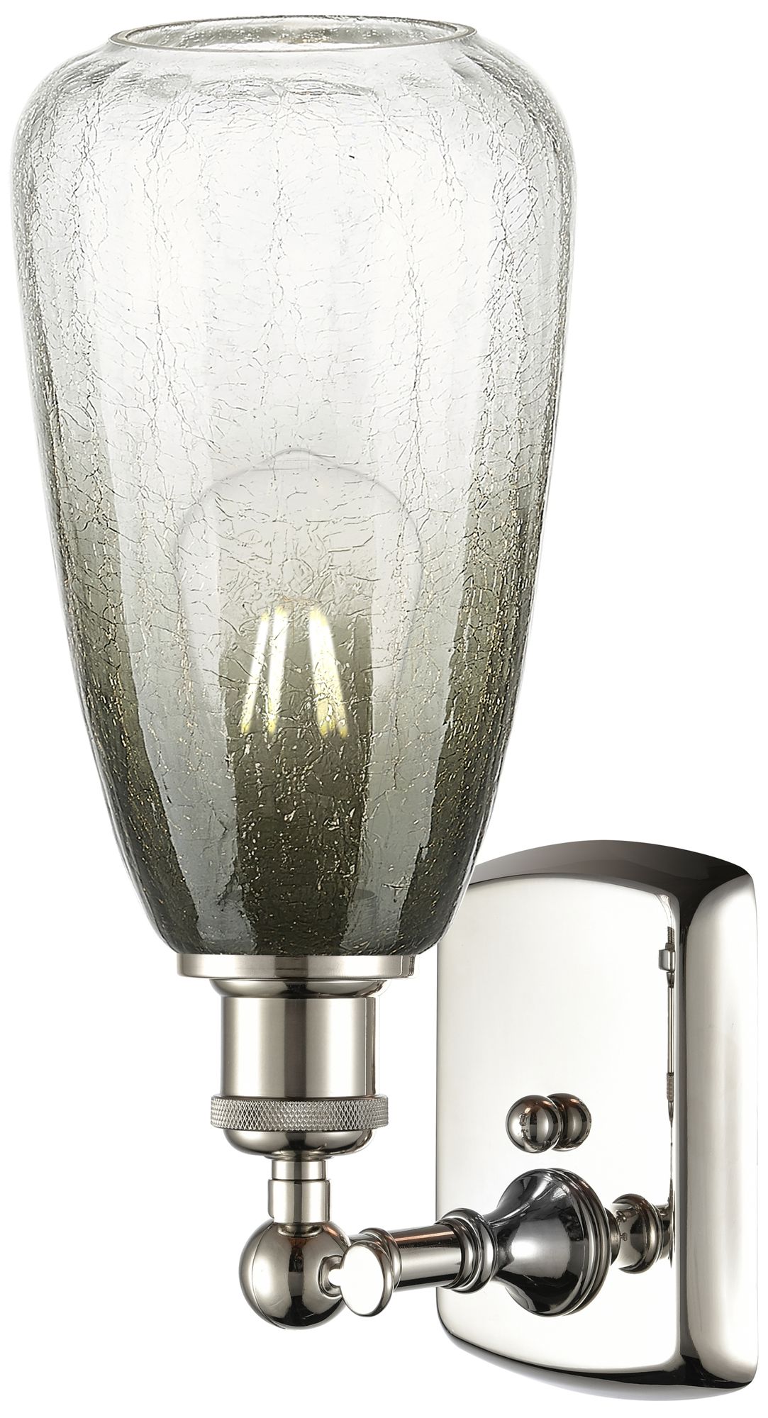 Image 2 Ballston Brookhaven Almond 14"H Polished Nickel Sconce w/ Slate Shade more views