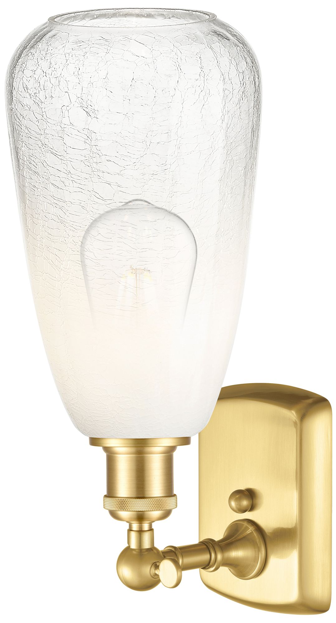 Image 2 Ballston Brookhaven Almond 14" High Satin Gold Sconce With Opal Shade more views