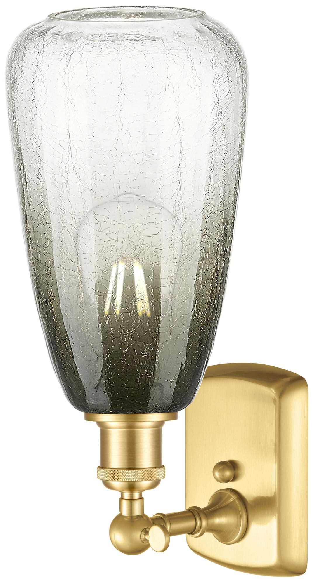 Image 2 Ballston Brookhaven Almond 14" High Satin Gold Sconce With Slate Shade more views