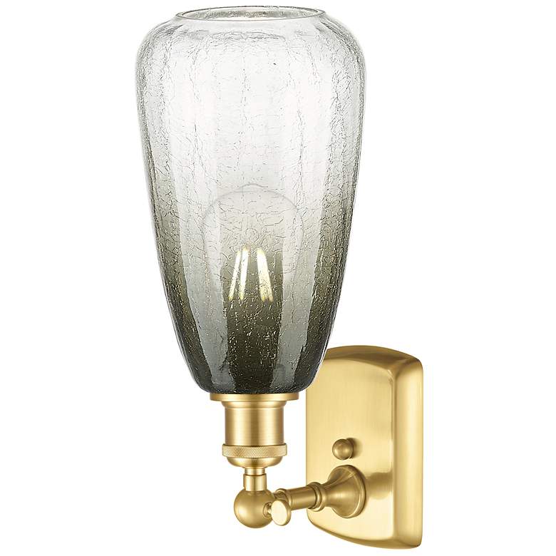 Image 2 Ballston Brookhaven Almond 14" High Satin Gold Sconce With Slate Shade more views