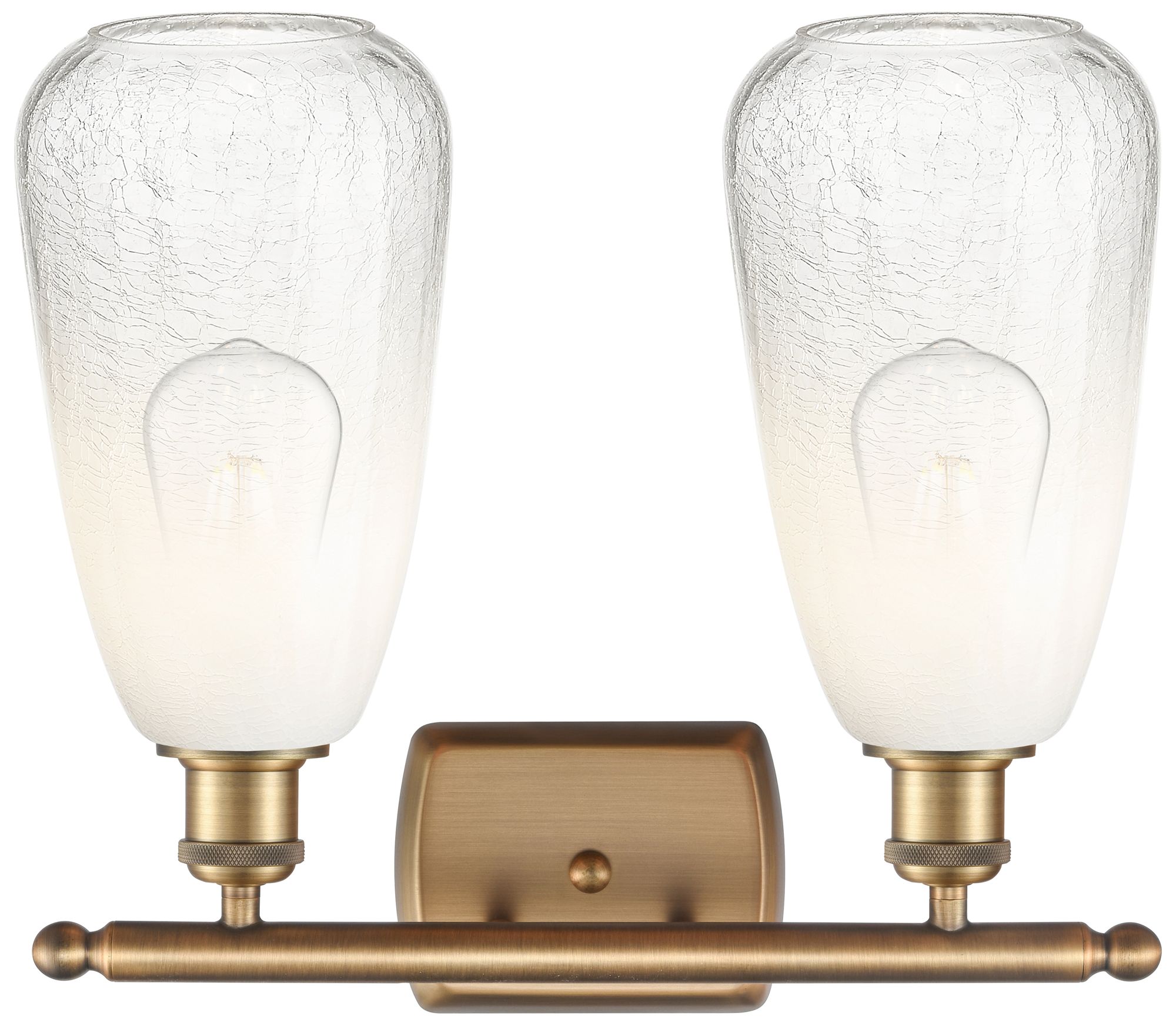 Image 2 Ballston Brookhaven Almond 16"W 2-Lt Brushed Brass Vanity w/ Opal Shad more views