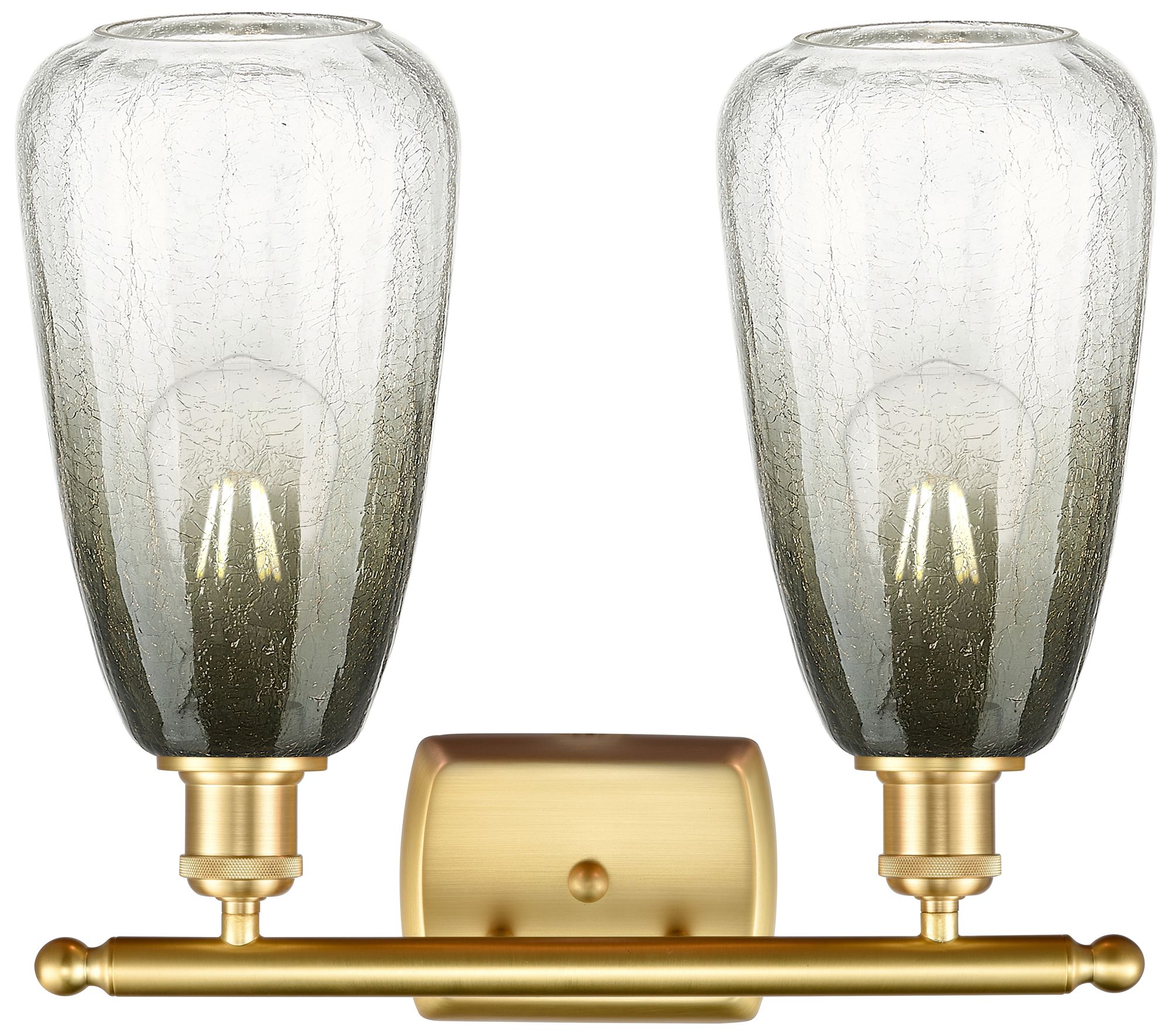 Image 2 Ballston Brookhaven Almond 16"W 2 Light Gold Bath Light w/ Slate Shade more views