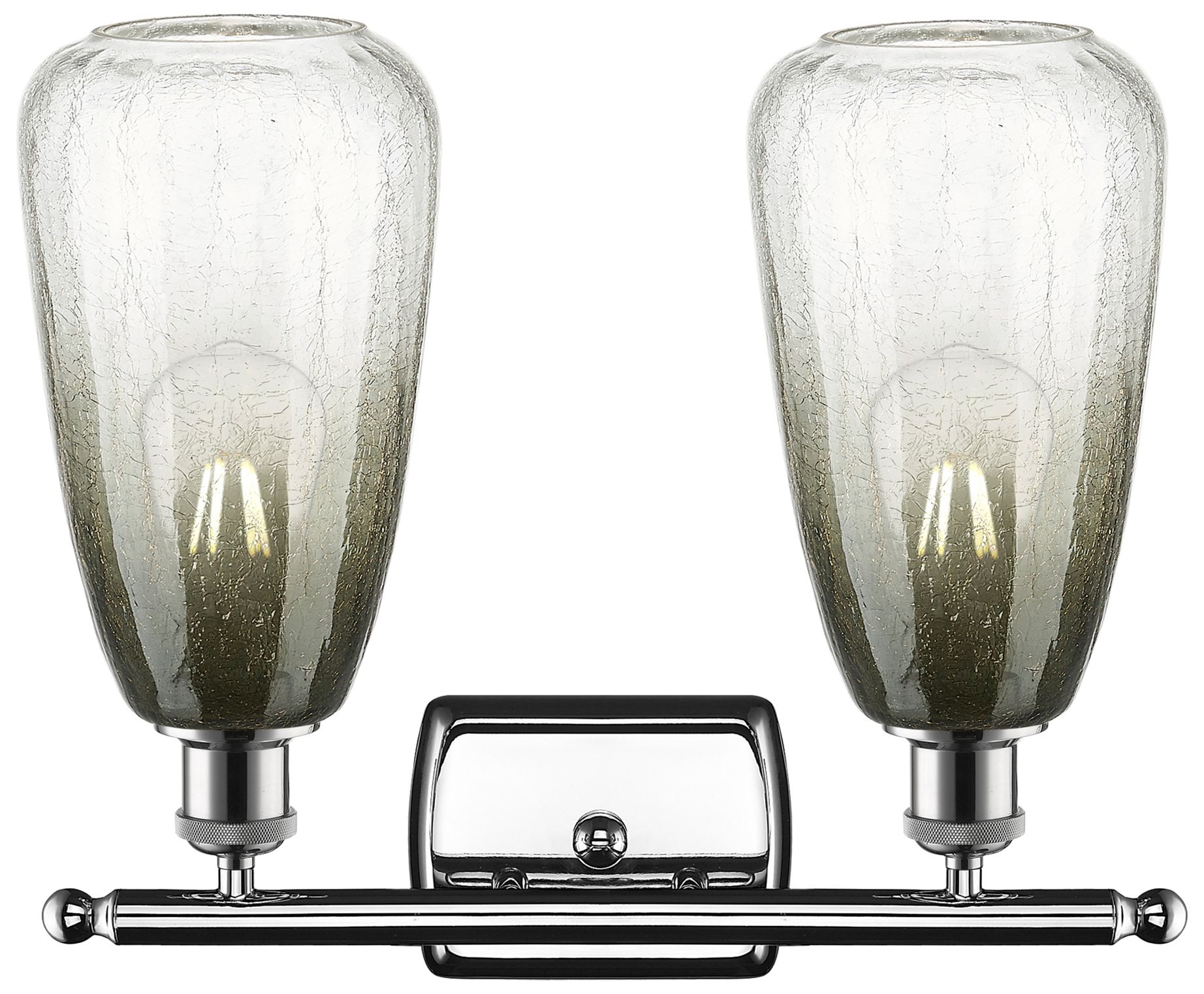 Image 2 Ballston Brookhaven Almond 16"W 2-Lt Chrome Bath Light w/ Slate Shade more views