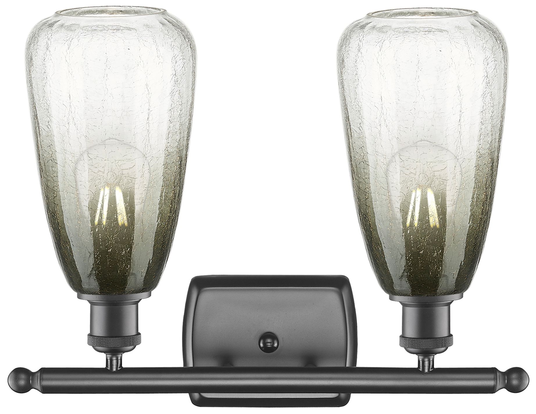 Image 2 Ballston Brookhaven Almond 16"W 2-Lt Oiled Bronze Vanity w/ Slate Shade more views