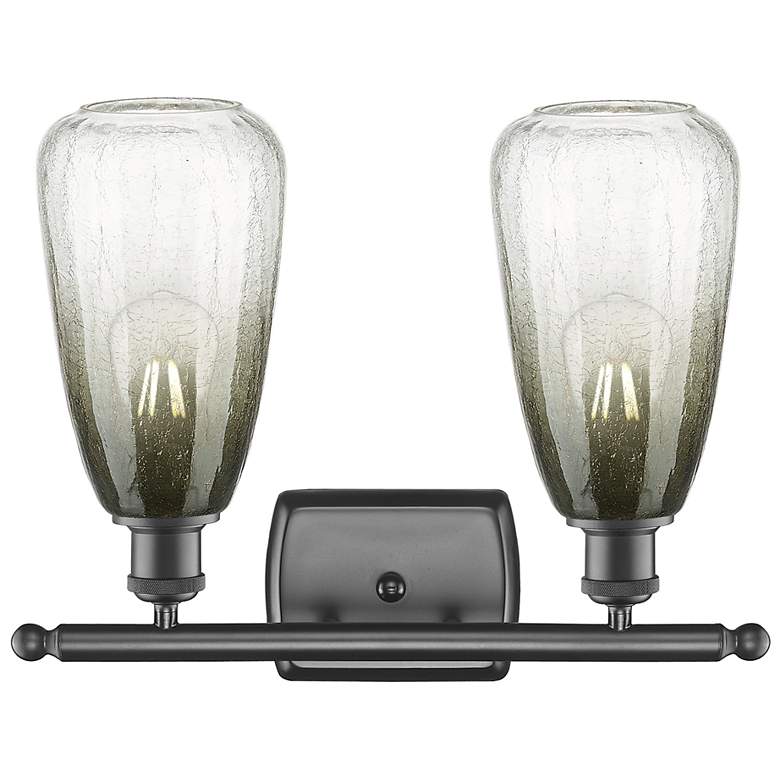 Image 2 Ballston Brookhaven Almond 16"W 2-Lt Oiled Bronze Vanity w/ Slate Shade more views