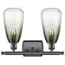 2_Ballston Brookhaven Almond 16"W 2-Lt Oiled Bronze Vanity w/ Slate Shade more views