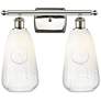 1_Ballston Brookhaven Almond 16"W 2-Lt Polished Nickel Vanity w/ Opal Shade