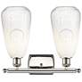 2_Ballston Brookhaven Almond 16"W 2-Lt Polished Nickel Vanity w/ Opal Shade more views