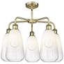2_Ballston Brookhaven Almond 25"W 5 Light Brass Stem Chandelier w/ Opal Shade more views