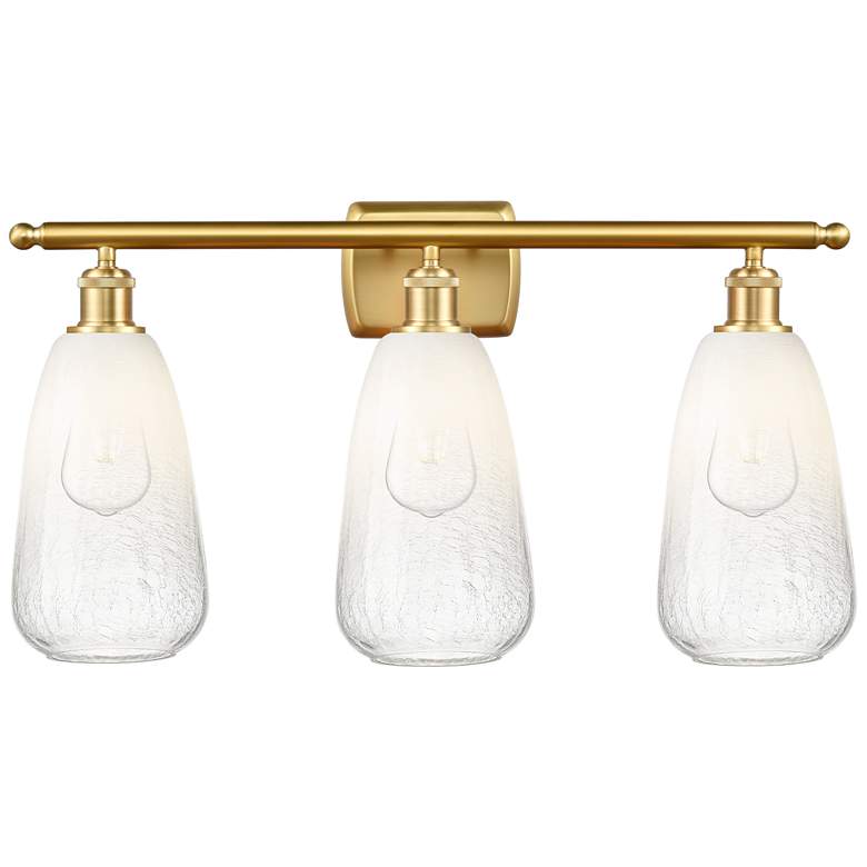 Image 1 Ballston Brookhaven Almond 26"W 3 Light Gold Bath Light w/ Opal Shade