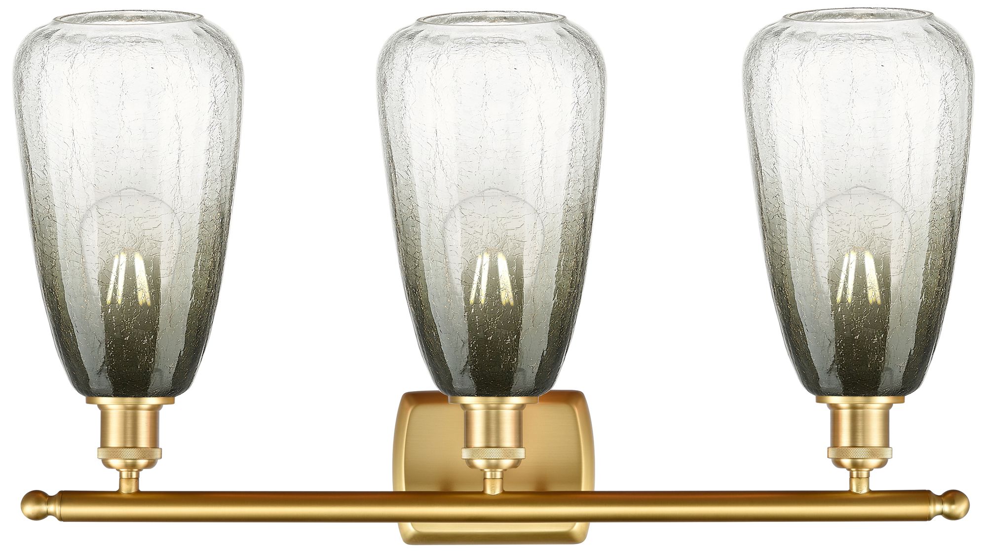 Image 2 Ballston Brookhaven Almond 26"W 3 Light Gold Bath Light w/ Slate Shade more views