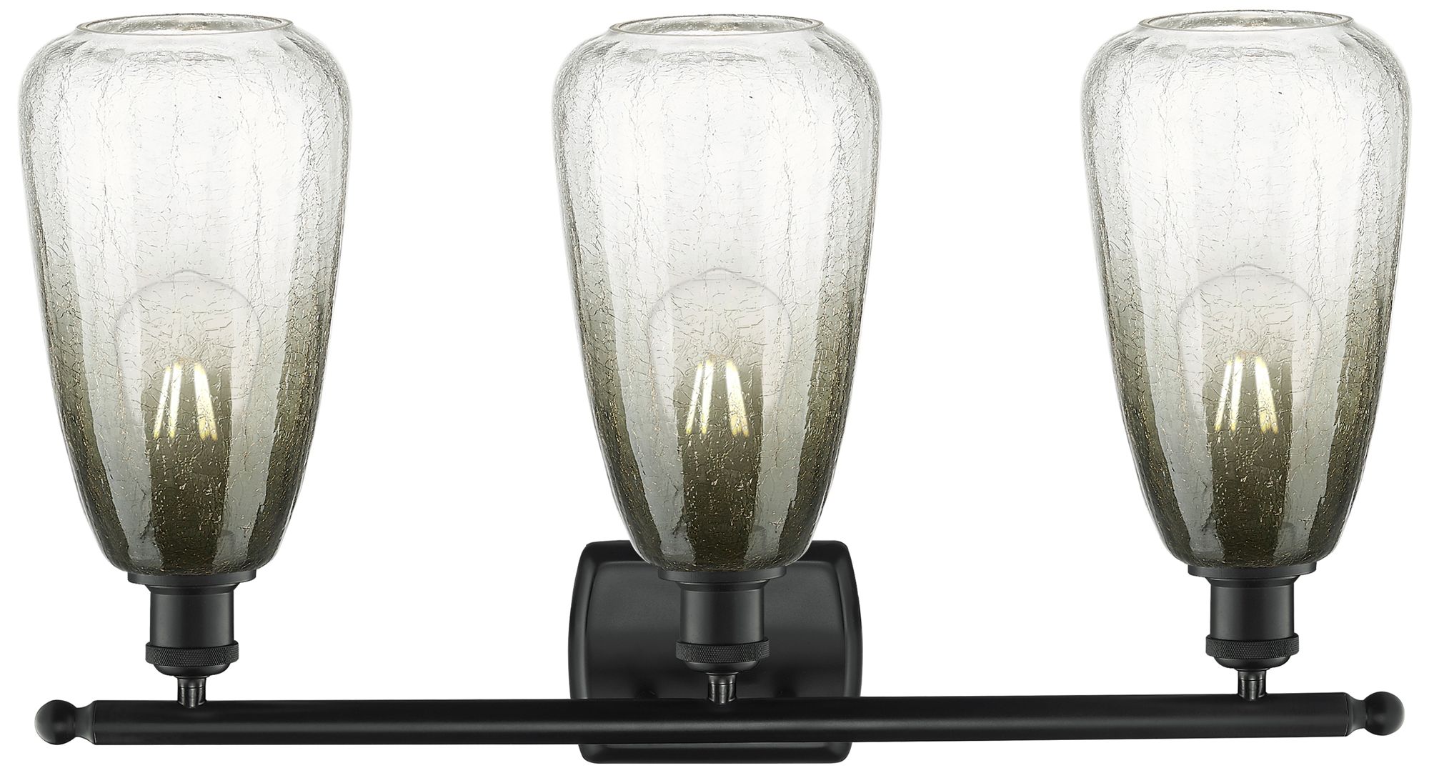 Image 2 Ballston Brookhaven Almond 26"W 3-Lt Black Bath Light w/ Slate Shade more views