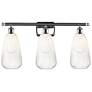 1_Ballston Brookhaven Almond 26"W 3-Lt Chrome Bath Light w/ Opal Shade