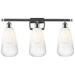Ballston Brookhaven Almond 26"W 3-Lt Chrome Bath Light w/ Opal Shade