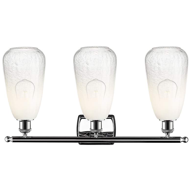 Image 2 Ballston Brookhaven Almond 26"W 3-Lt Chrome Bath Light w/ Opal Shade more views