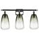 Ballston Brookhaven Almond 26"W 3-Lt Chrome Bath Light w/ Slate Shade