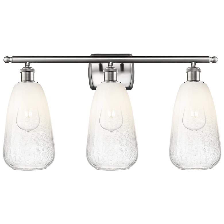 Image 1 Ballston Brookhaven Almond 26"W 3-Lt Nickel Bath Light w/ Opal Shade